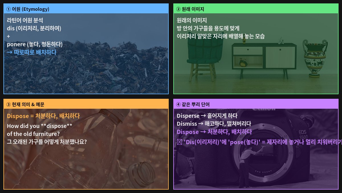 Dispose 어원 4컷