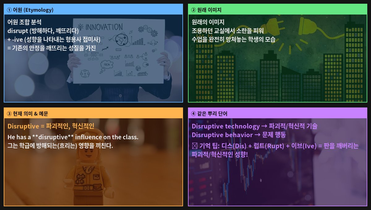 Disruptive 어원 4컷