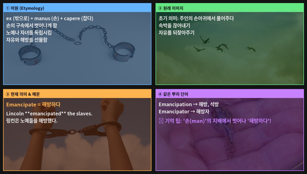 Emancipate 어원 4컷