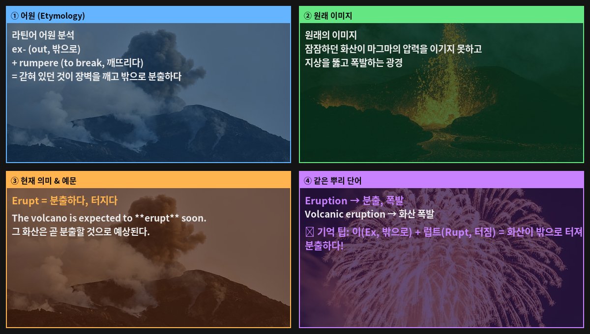 Erupt 어원 4컷