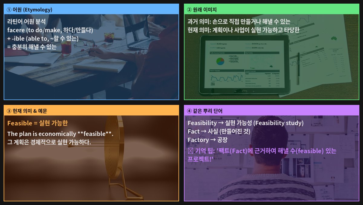 Feasible 어원 4컷