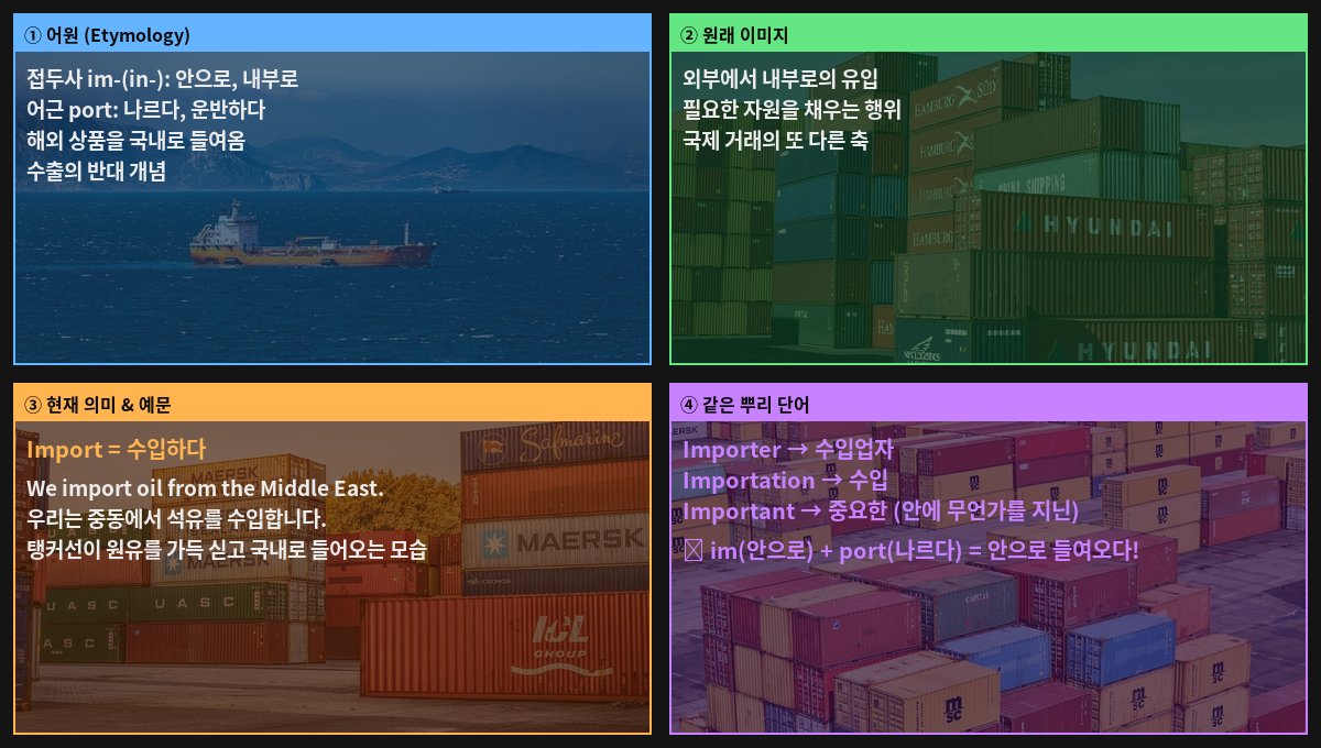 Import 어원 4컷