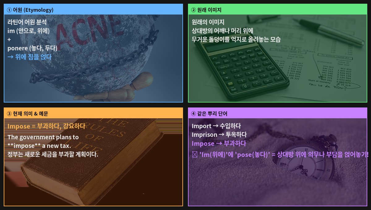 Impose 어원 4컷