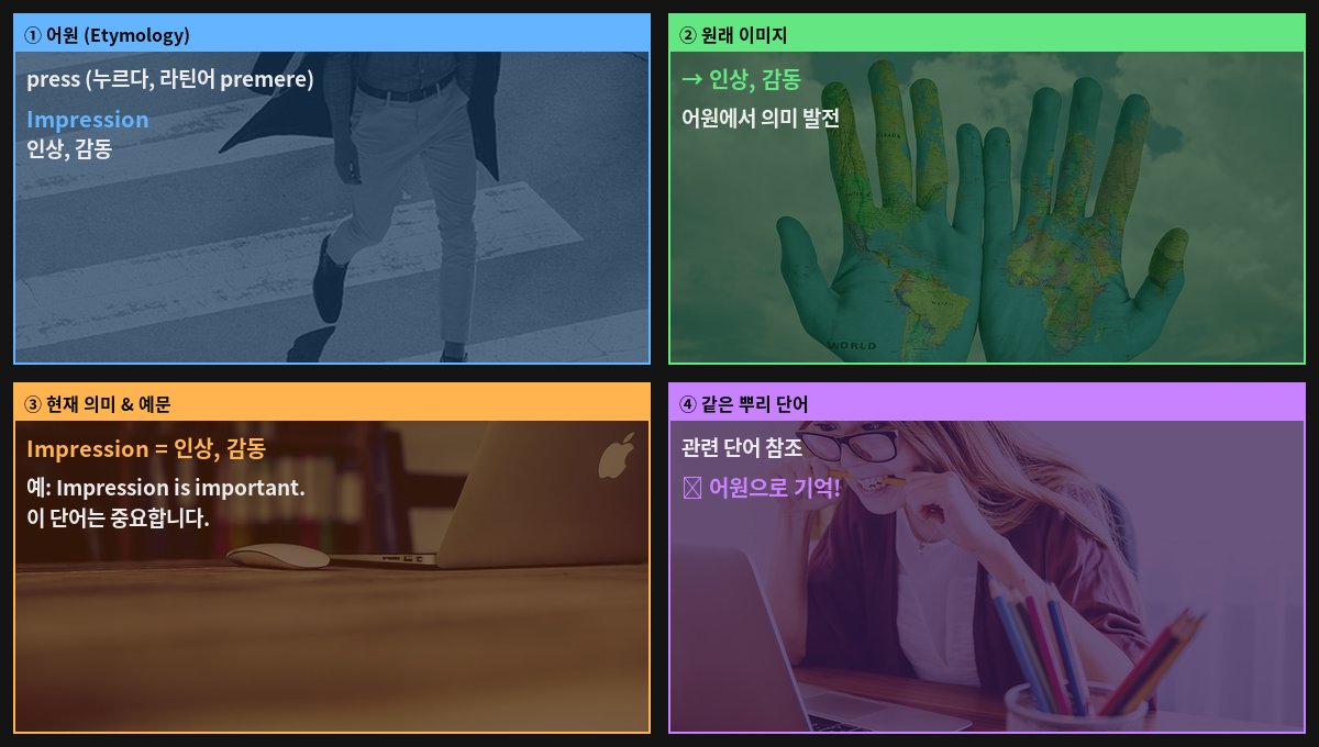 Impression 어원 4컷
