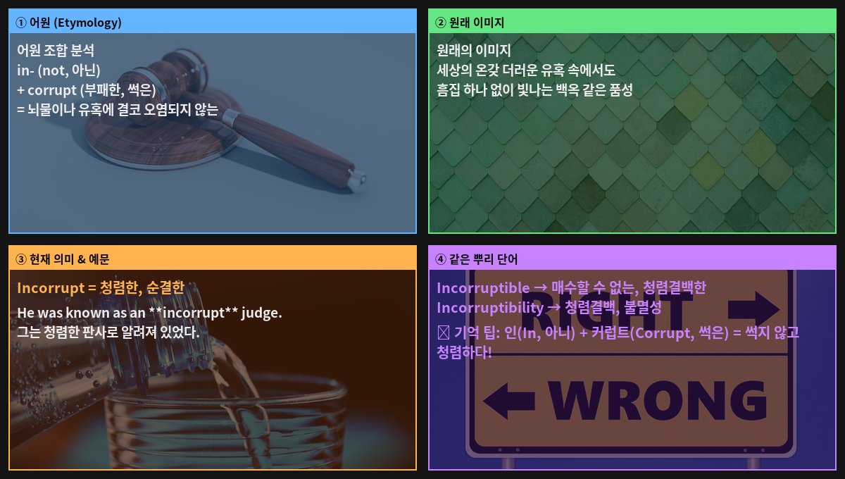 Incorrupt 어원 4컷