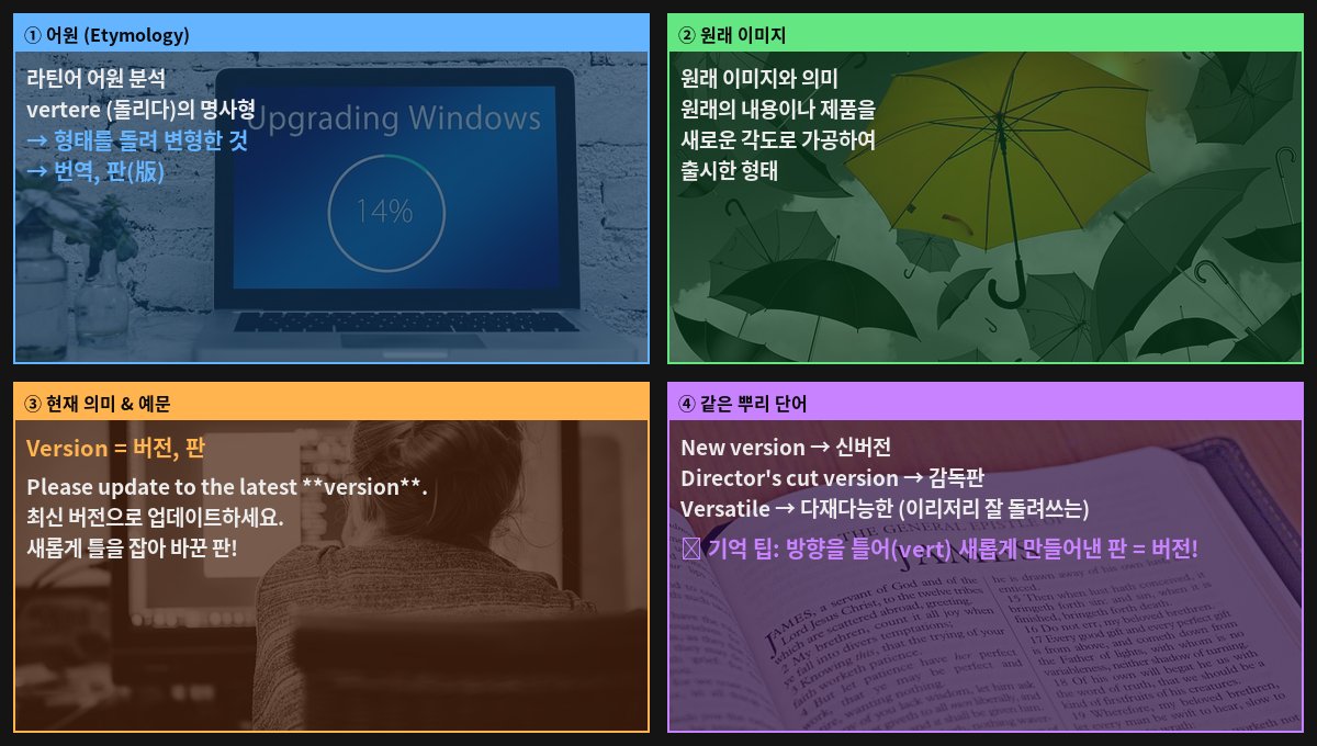 Version 어원 4컷