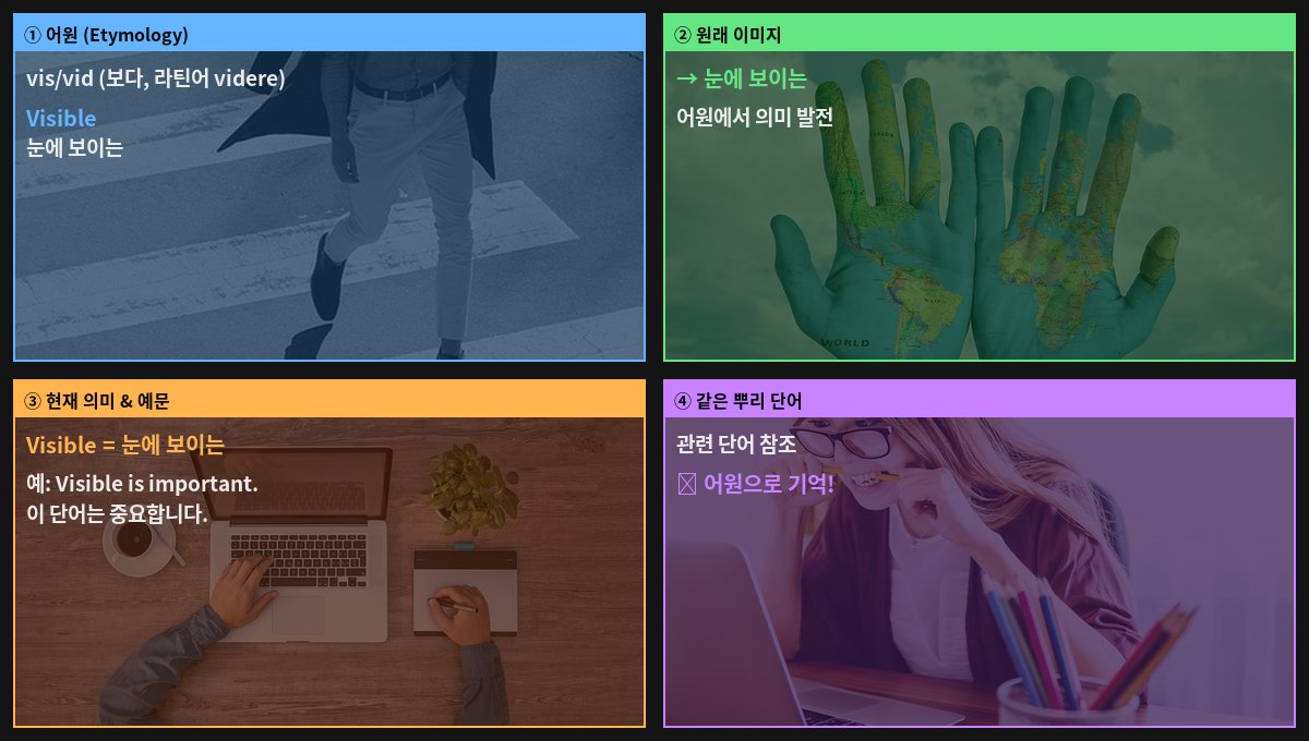 Visible 어원 4컷